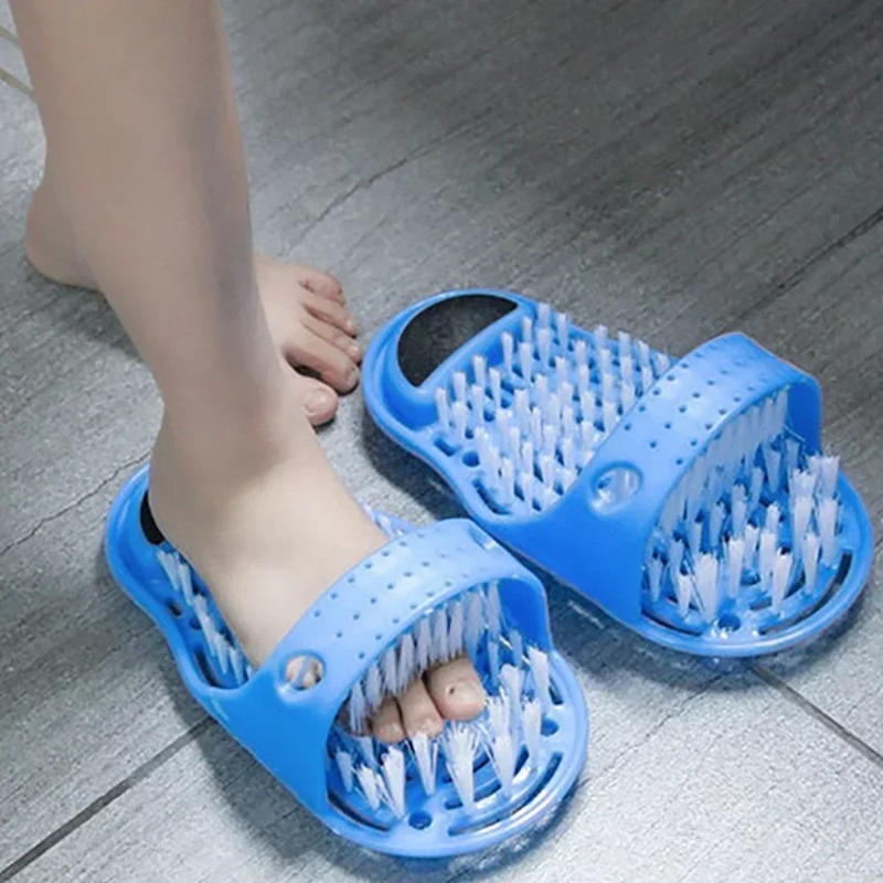 Flippers Swimming - แปรงขัดเท้าสำหรับอาบน้ำ 1 ชิ้น, แปรงขัดเท้าในห้องน้ำสำหรับขจัดเซลล์ผิวที่ตายแล้ว, อุปกรณ์ทำความสะอาดเท้าแบบสปาที่ล้างทำความสะอาดได้ ﻿
