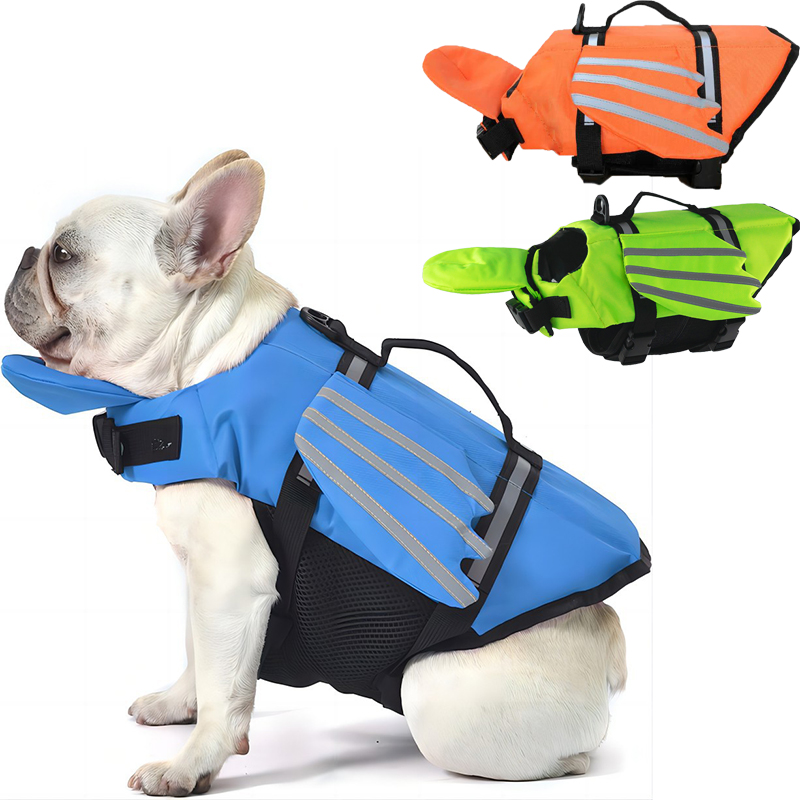 Life Jacket - เสื้อชูชีพสุนัขสะท้อนแสงปรับฤดูร้อนสุนัขขนาดใหญ่ชุดว่ายน้ําเสื้อกั๊กความปลอดภัยท่องเรือใบ Enhanced Buoyancy เสื้อชูชีพสัตว์เลี้ยง