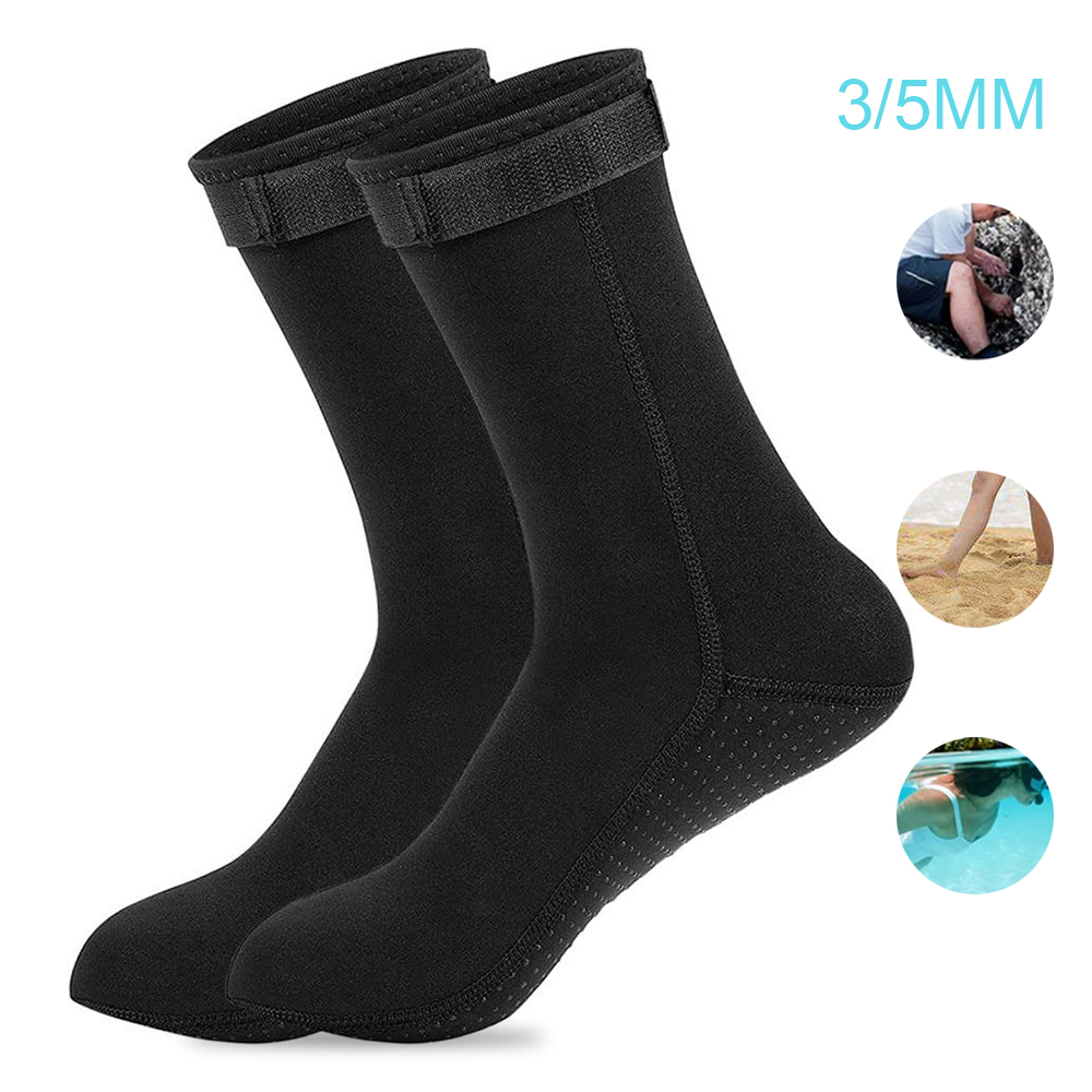 Flippers Swimming - 5mm ถุงเท้า Neoprene 3mm ชุดรองเท้าลื่น Surf