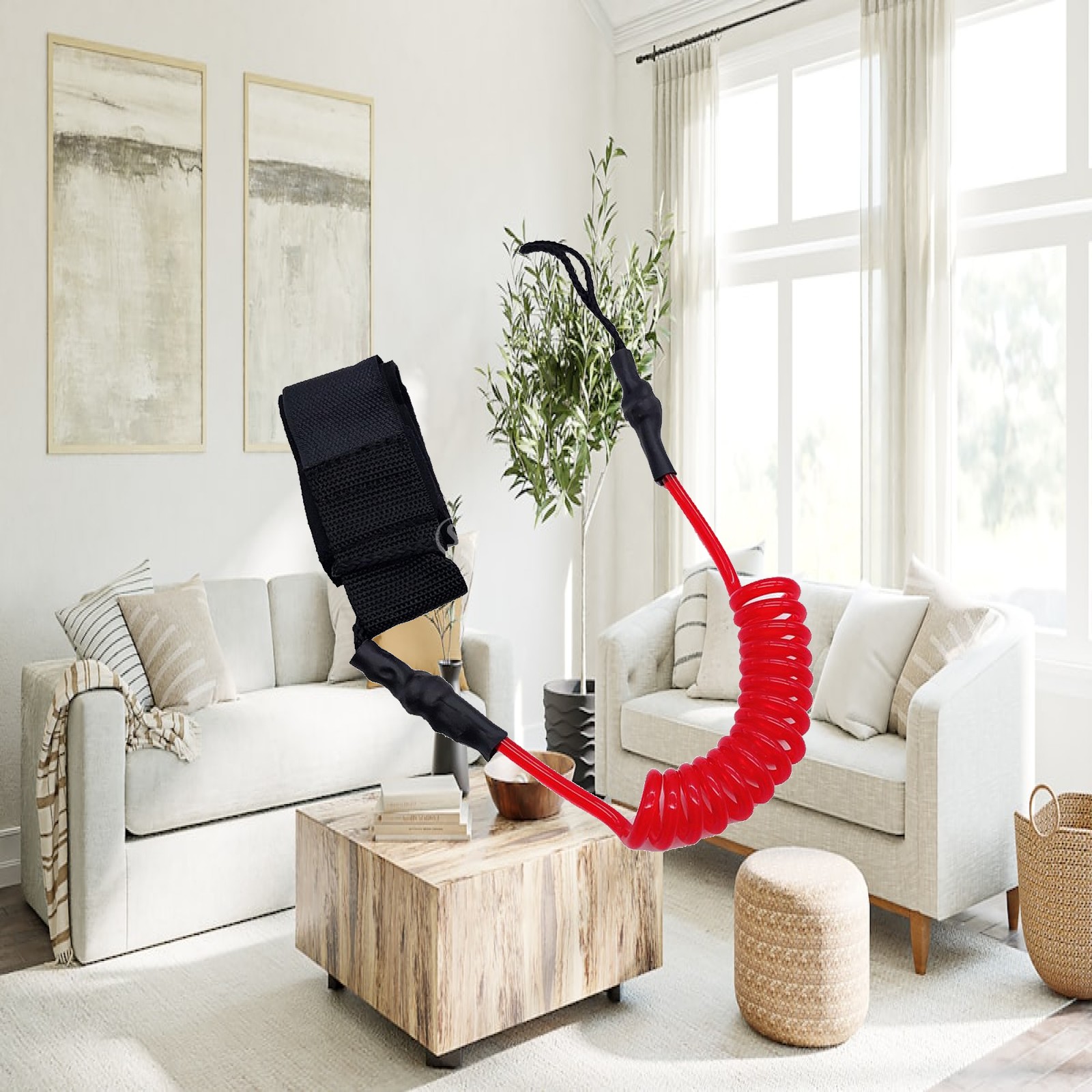 สายจูงกระดานพายแบบปรับได้ เชือ - Surfboard Leash บทวิจารณ์และราคา