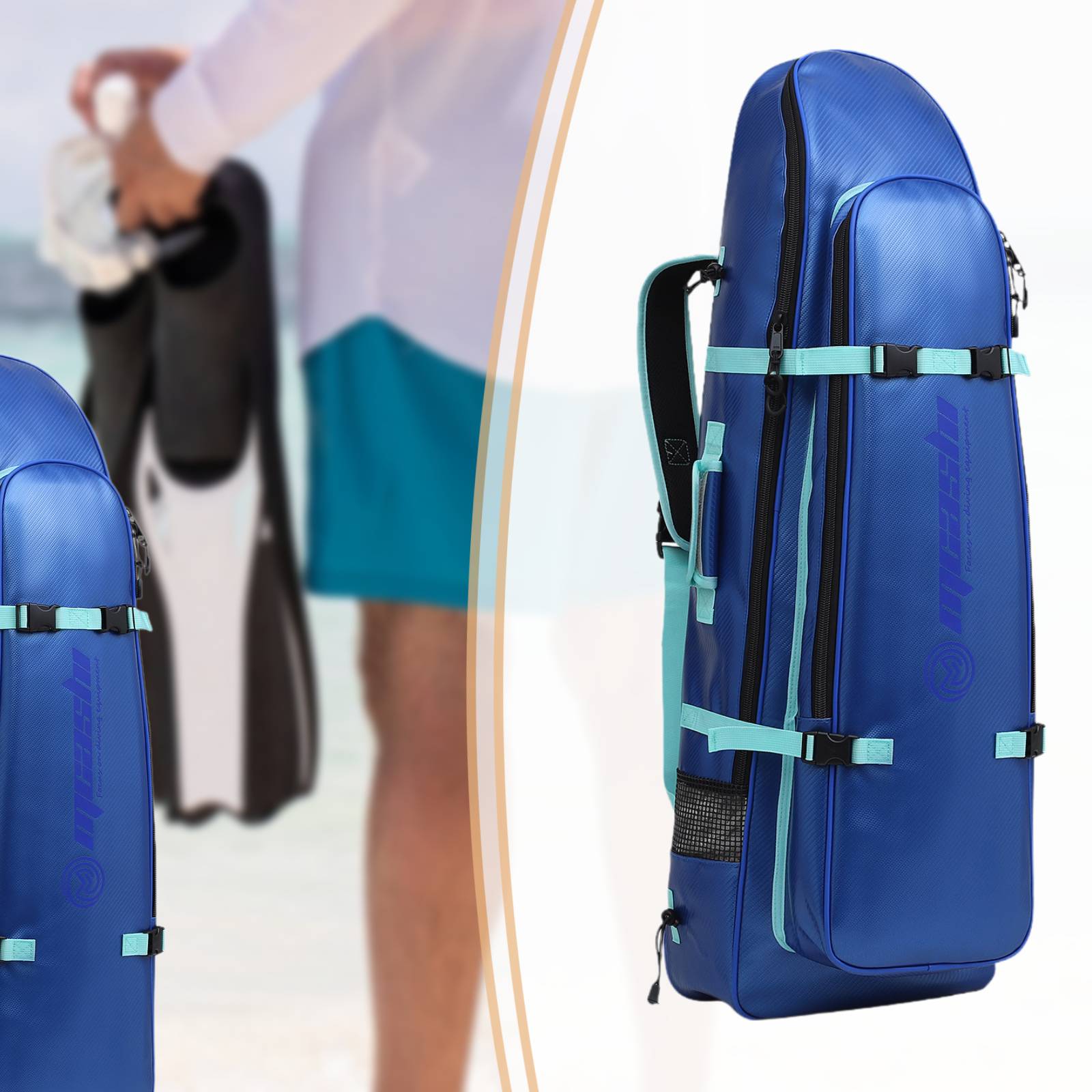 กระเป๋าใส่ฟินดำน้ำแบบพกพา กระเ - Flippers Swimming บทวิจารณ์และราคา