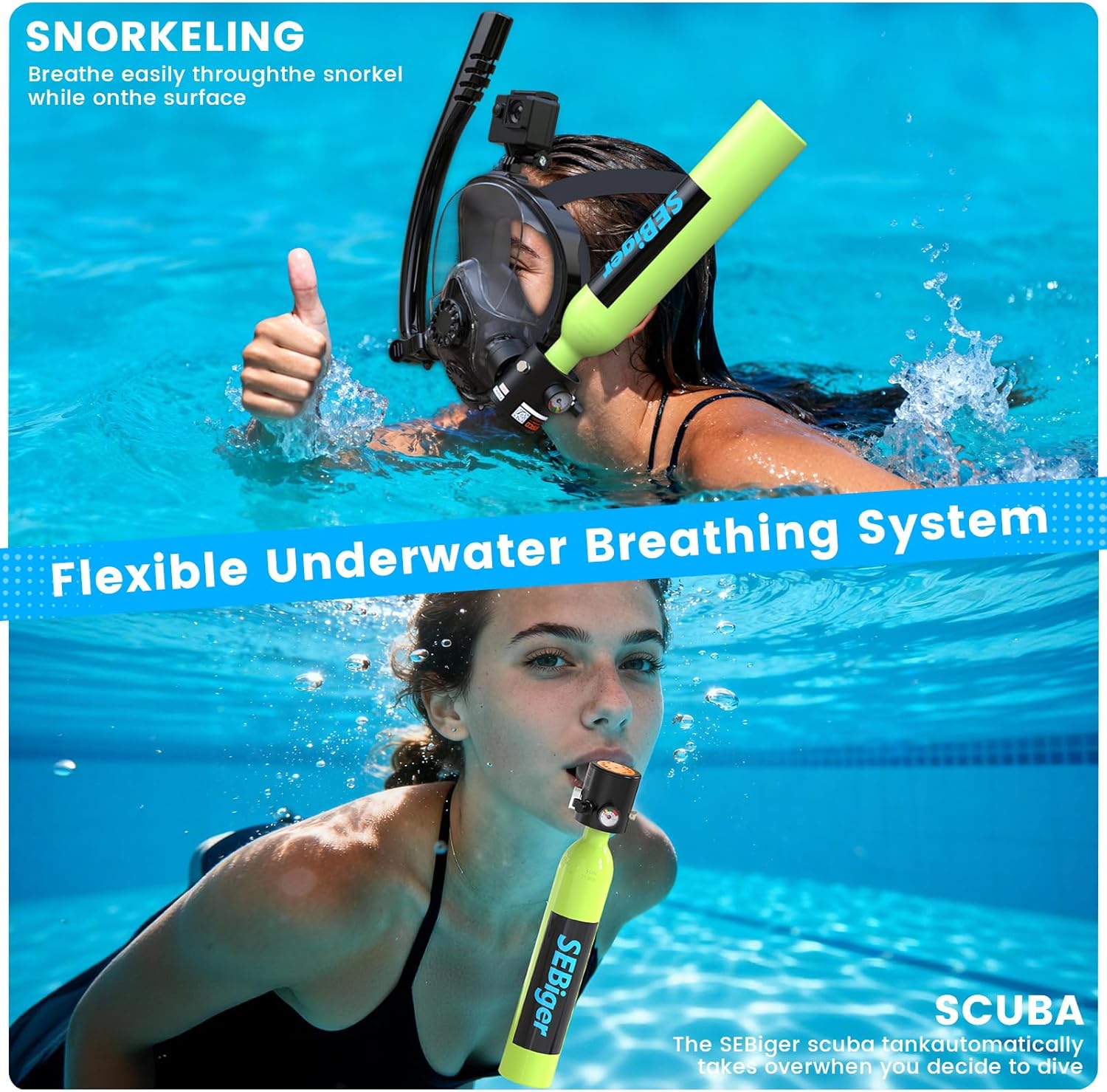 ถังดำน้ำขนาดเล็ก 0.5 ลิตร พร้อ - Snorkel Set บทวิจารณ์และราคา